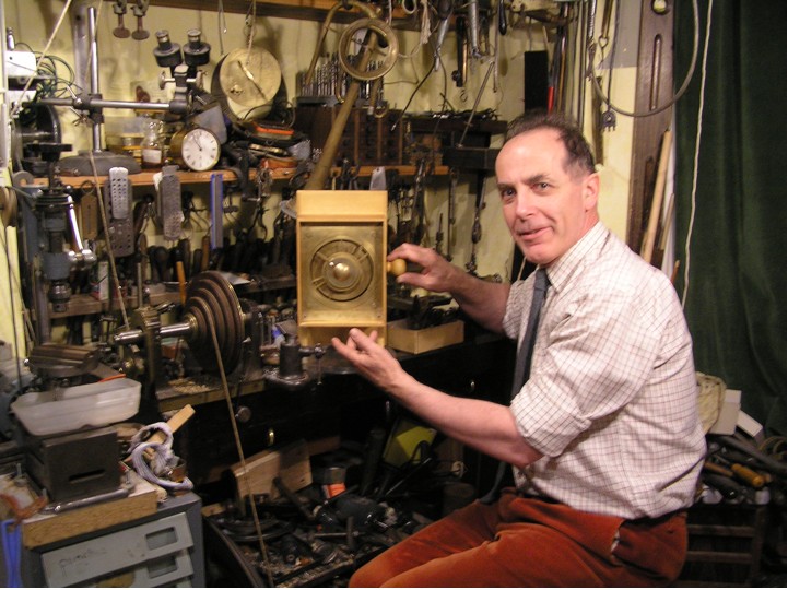 Michael Wright in his workshop
